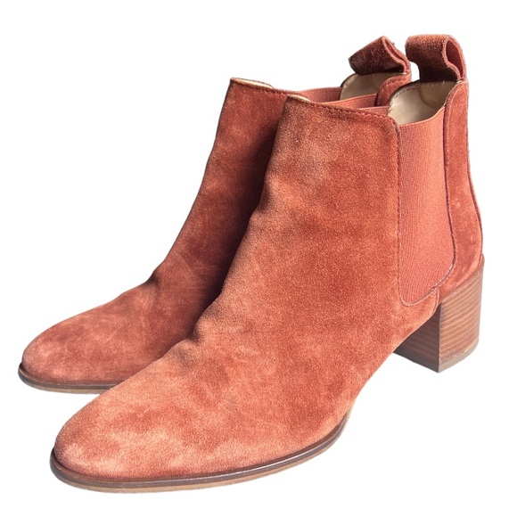 Everlane The Heel Boot in Rust Suede Size 7.5 - Picture 3 of 10